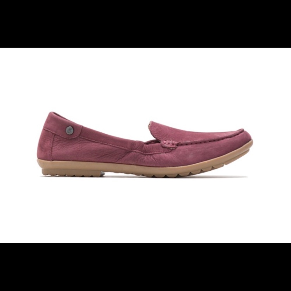Hush Puppies Aidi Mocc Slip-On: Dark Wine Nubuck